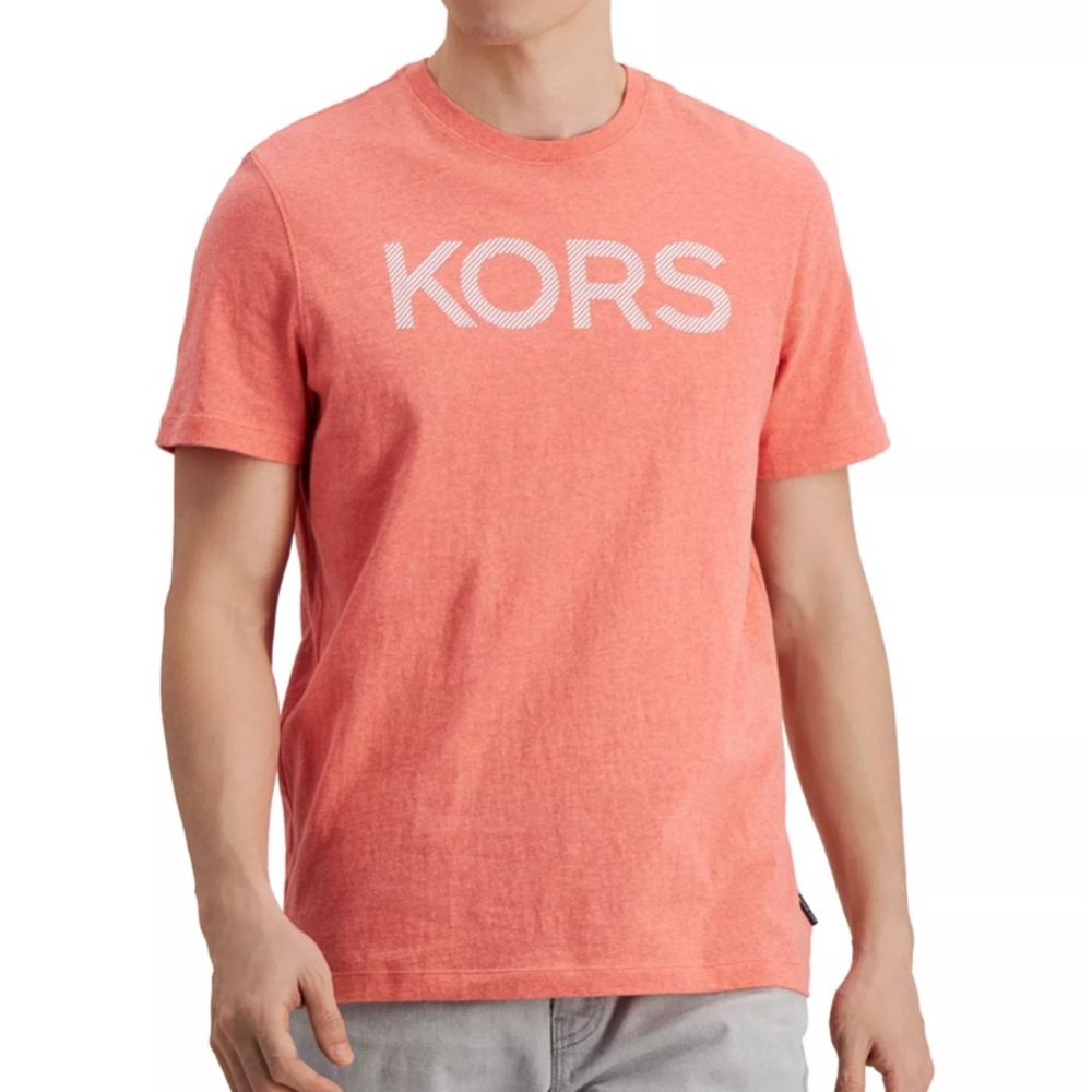 Michael Kors Men's Logo Graphic T-Shirt  Color: Poppy Heather/red Size Small.